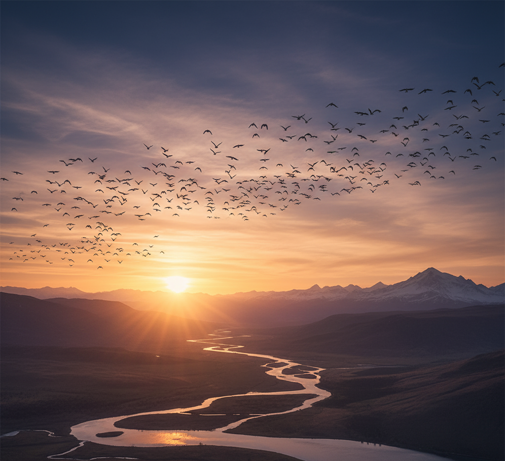 kuşların göç etmesi