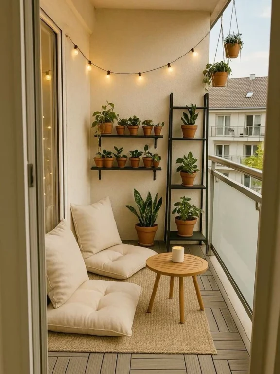 Balkon Dekorasyon Fikirleri 2 küçük balkon dizaynı